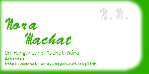 nora machat business card