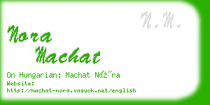 nora machat business card